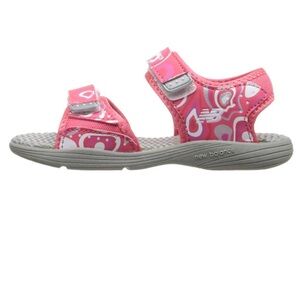 New Balance Kids Poolside Red and Gray Camo Sandals